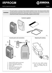 Erreka IRPROGM Quick Programming Manual