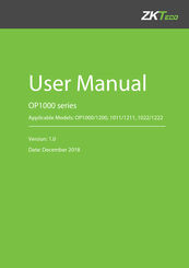 ZKTeco OP1222 User Manual