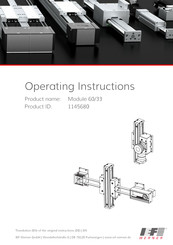 IEF Werner Module 60/33 Operating Instructions Manual