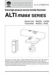 Oval ALTI mass CA004 Instructions Manual