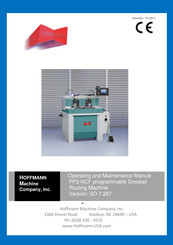 Hoffmann PP2-NCF Operating And Maintenance Manual
