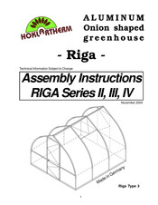 HOKLARTHERM Riga III Series Assembly Instructions Manual