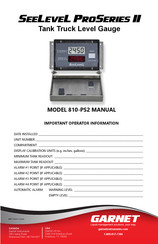 Garnet SeeLevel ProSeries II 810-PS2 Manual