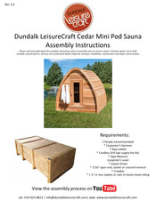 Dundalk LeisureCraft Mini Pod Assembly Instructions Manual