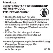 REV Ritter PRIMALUXE EFRV300USB/1 Manual