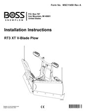 Boss Snowplow RT3 XT Installation Instructions Manual