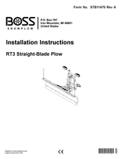 Boss Snowplow RT3 Installation Instructions Manual