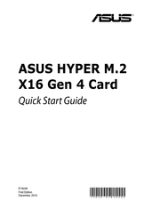 Asus Hyper M.2 x16 Gen 4 Quick Start Manual