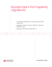 Keysight N5225-60110 Installation Note