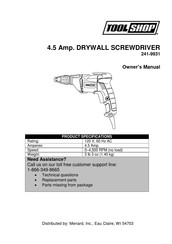 Tool Shop 241-9931 Owner's Manual