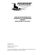 Telonics TSUR-400 Operation And Programming Manual