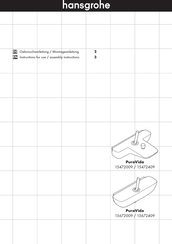 Hans Grohe PuraVida 15472409 Instructions For Use And Assembly Instructions