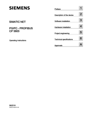 Siemens SIMATIC NET CP 5603 Operating Instructions Manual