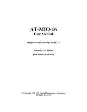 National Instruments AT-MIO-16 User Manual