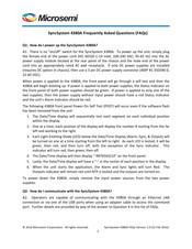 Microsemi SyncSystem 4380A Frequently Asked Questions Manual