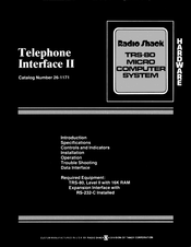 Radio Shack Telephone Interface II Manual