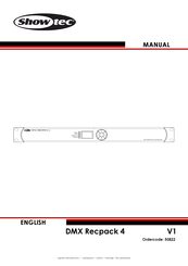 SHOWTEC DMX Recpack 4 Manual