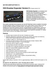 KEYBOARDPARTNER HX3 Drawbar Expander Version 5 Manual