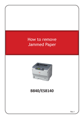 Oki B840 How To Remove Jammed Paper