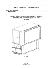 Johnson Controls CVWSEK-240BK/DP Installation Operation & Maintenance