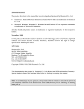 Hoontech SoundTrack Audio DSP24 Manual