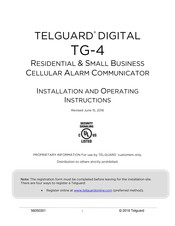 Telguard Digital TG-4 Installation And Operation Instractions