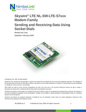 NimbeLink Skywire NL-SW-LTE-S7588-T-C Manual
