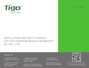 Tigo ENERGY MODULE MAXIMIZER J-ES Series Installation And Safety Manual