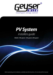 Geyserwise 150L geyser Installer's Manual