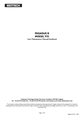 Isotech Pegasus R 970 User Maintenance Manual/Handbook