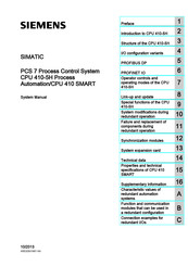 Siemens CPU 410 SMART System Manual