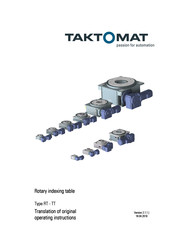 Taktomat RT250 Operating Instructions Manual