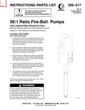 Graco Fire-Ball H Series Instructions-Parts List Manual