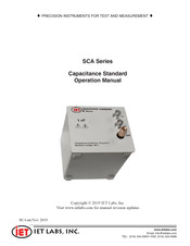 IET Labs SCA-100pF Operation Manual