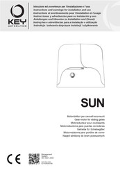 Key Automation Sun Instructions And Warnings For Installation And Use