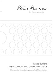 Nova Vizantija Bionova Round Burner L Installation And Operation Manual