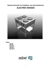 ASBER ERE-800 General Instruction For Installation Use And Maintenance
