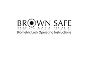 Brown Safe Biometric Lock Operating Instructions Manual