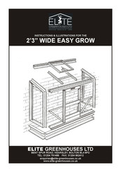 Elite Greenhouses 2'3'' Wide Easy Grow Instructions & Illustrations