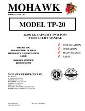 Mohawk TP-20 Manual