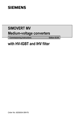 Siemens SIMOVERT MV Series Commissioning Instructions