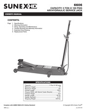 Sunex HD 6606 Owner's Manual