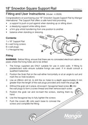 Mangar Snowdon AB0509 Fitting And User Instructions