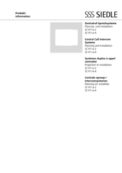 SSS Siedle SZ 911a-2 Planning And Installation