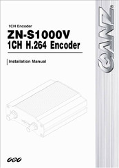 Ganz ZN-S1000V Installation Manual