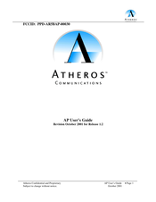 Atheros AR5BAP-00030 User Manual