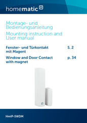 Homematic IP HmIP-SWDM Mounting Instruction And User Manual