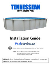 Pool Warehouse TENNESSEAN Installation Manual