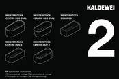 Kaldewei CENTRO DUO 2 1131 Installation Instructions Manual