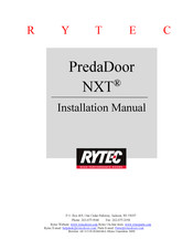 RYTEC PredaDoor NXT Installation Manual